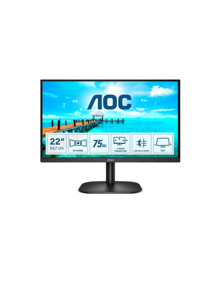 MONITOR AOC LED 21.5" Wide 22B2H 0,248 1920x1080 4ms 200cd/mq 600:1(20.000.000:1) VGA HDMI Black