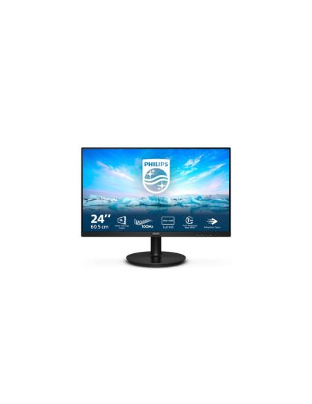 MONITOR PHILIPS LED 23.8" Wide 241V8LAB/00 VA 1920x1080 Full HD 100HZ 4ms 250cd/m2 3.000:1 Mega Infinity DCR 2x2W MM VGA HDMI