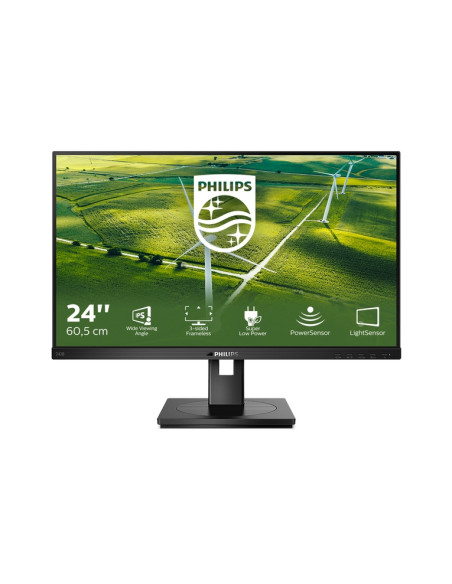 MONITOR PHILIPS LED 23.8"Wide 242B1G/00 IPS 1920x1080 250cd/mq 1000:1 (50.000.000:1) 2x2W MM Pivot RegH VGA DVI HDMI DP USB