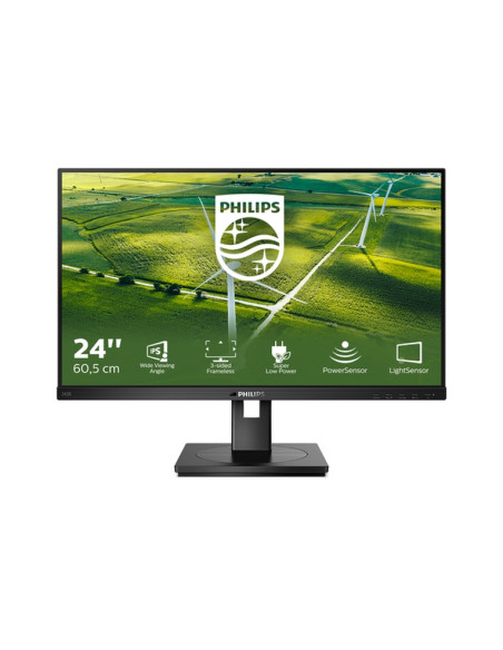 MONITOR PHILIPS LED 23.8"Wide 242B1G/00 IPS 1920x1080 250cd/mq 1000:1 (50.000.000:1) 2x2W MM Pivot RegH VGA DVI HDMI DP USB