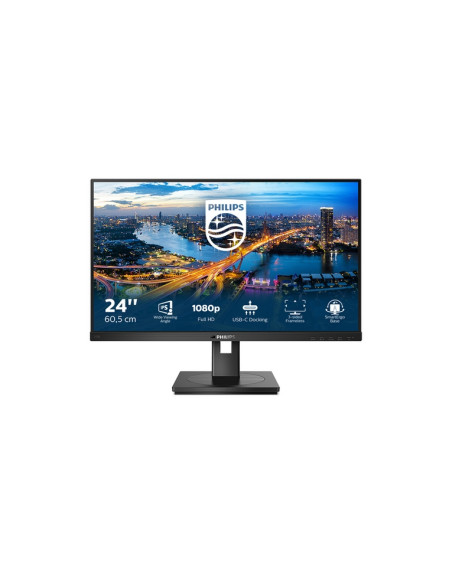 MONITOR PHILIPS LED 23.8"Wide 243B1/00 IPS 1920x1080 250cd/mq 1000:1 (50.000.000:1) 2x2W MM Pivot RegH HDMI DP USB-C docking