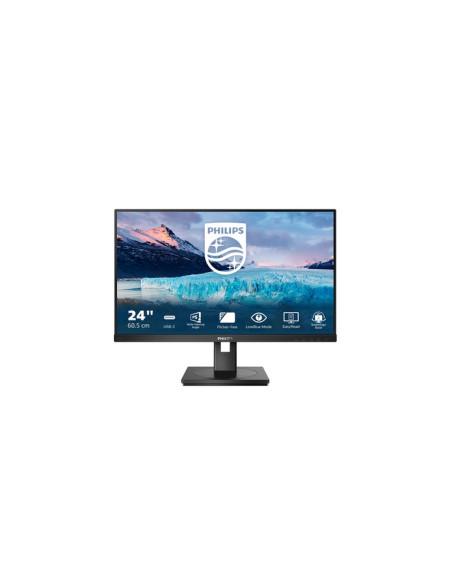 MONITOR PHILIPS LED 23.8"Wide 243S1/00 IPS 1920x1080 250cd/mq 1000:1 2x2W MM Reg.H PIVOT HDMI DP RJ45 USB-C doking