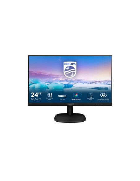 MONITOR PHILIPS LED 23.8"Wide 243V7QJABF/00 IPS 1920x1080 250cd/mq 1000:1(200.000.000:1)2x2W MM VGA HDMI DP BORDERLESS