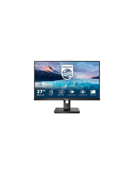 MONITOR PHILIPS LED 27" Wide 272S1M/00 IPS 1920x1080 4ms 250cd/m2 1000:1(50.000.000:1)2x2W MM Reg.in H Pivot VGA DVI HDMI DP USB