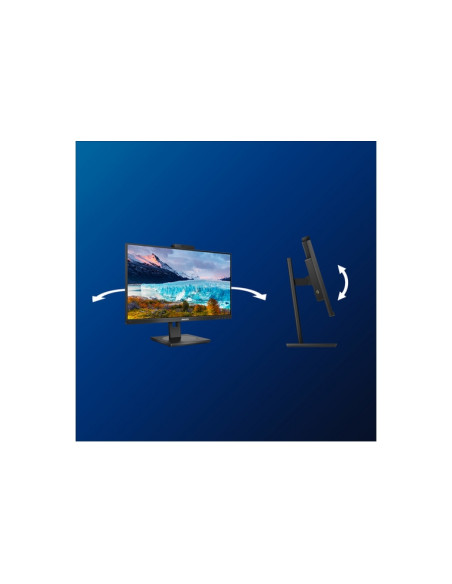 MONITOR PHILIPS LED 27"Wide 272S1MH/00 IPS 1920x1080 4ms 250cd/mq 1.000:1 2x2W MM Webcam Mic. Pivot RegH VGA DVI HDMI DP