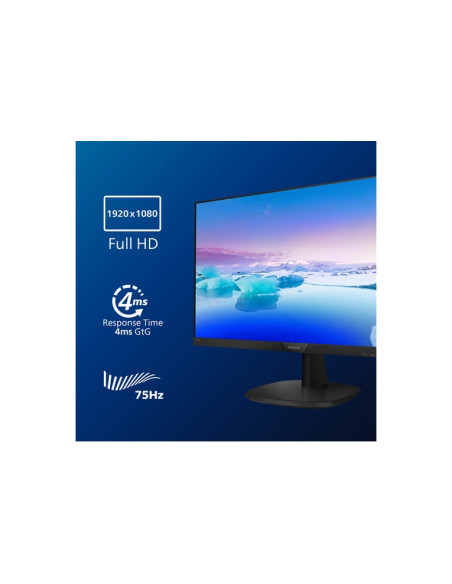 MONITOR PHILIPS LED 27" Wide 273V7QJAB/00 1920x1080 5ms 250cd/mq 1000:1(10.000.000:1) 2x2W MM VGA HDMI DP