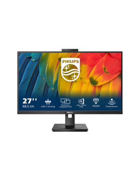 MONITOR PHILIPS LED 27"Wide 2K 27B1U5601H/00 IPS 2560x1440 4ms 350cd/m2 2x5W MM WEBCAM Reg.H PIVOT HDMI DP USB-C docking