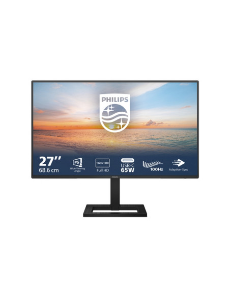 MONITOR PHILIPS LED 27"Wide 27E1N1300AE/00 IPS 1920x1080 4ms 250cd/mq 1.300:1 2x3W MM Reg.H HDMI USB-C docking