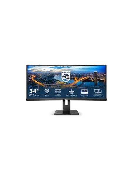 MONITOR PHILIPS LED 34" CURVED 346B1C/00 VA 3440x1440 5ms 300cd/m2 3000:1 (80.000.000:1)2x5W MM RegH HDMI DP USB-C GAMING