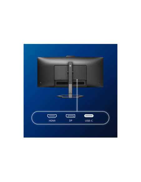 MONITOR PHILIPS LED 34" 21:9 CURVED 34E1C5600HE/00 3440x1440 1ms 300cd/m2 50.000.000:1 2x5W MM Webcam RegH HDMI DP USB-C docking