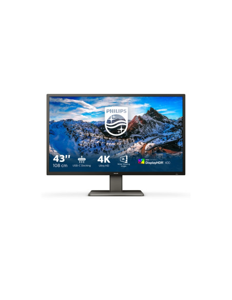 MONITOR PHILIPS LED 43" Wide 4K 439P1/00 3840x2160 4ms 400cd/m2 50.000.000:1 2x5W MM Reg.H 3HDMI DP USB-C docking