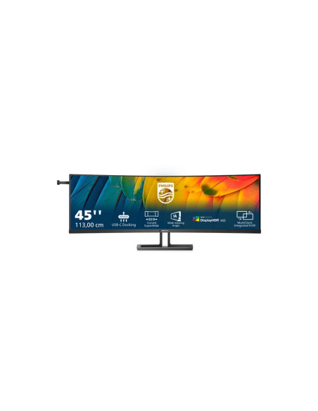 MONITOR PHILIPS 44,5" 32:9 CURVED 45B1U6900C/00 VA 5120x1440 4ms 450cd/m2 2x5W MM Reg.H 2HDMI DP RJ45 USB-C docking