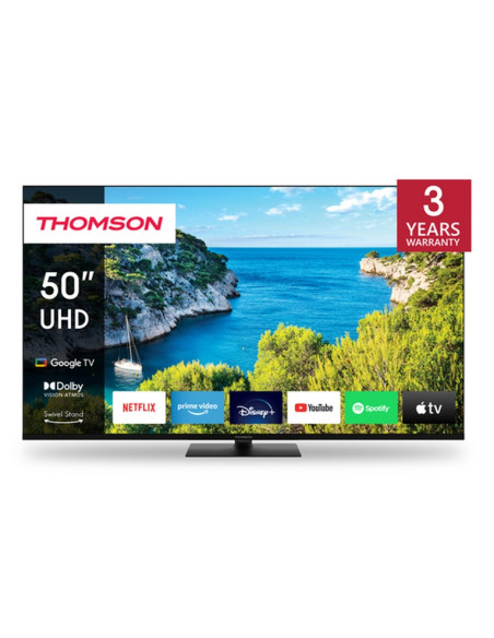 TV THOMSON LED 55" 55UG5C14 SMART GOOGLE TV DVB-T2/S2 UHD CI+ 3XHDMI 2XUSB  - CENTRAL STAND - TELECOMANDO RETRO ILLUMINATO VESA