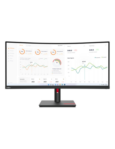 MONITOR LENOVO T34w-30 63D4GAT1EU 34" VA/WQHD/HDMI,DP,USB-C (75W)/Ethernet