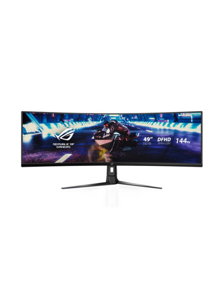 MONITOR ASUS LED ROG STRIX 49" Wide CURVED XG49VQ WQHD 3840x1080 144hz 1ms 450cd/m2 2X5W MM 2HDMI DP FreeSync2 GAMING