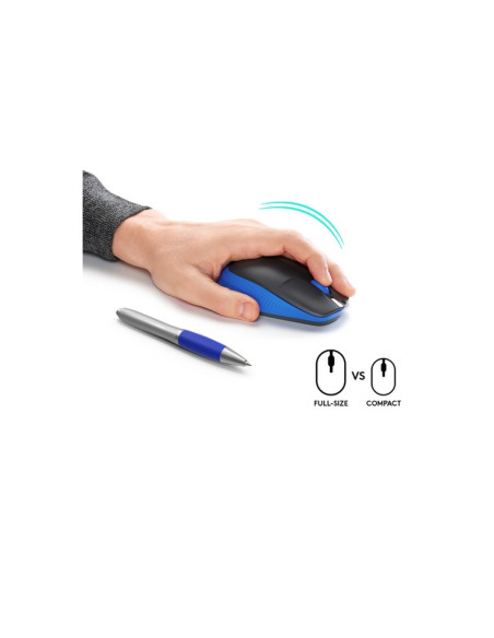 MOUSE LOGITECH "Wireless Mouse M190 " USB 1000 dpi 3 PULSANTI BLU 910-005907