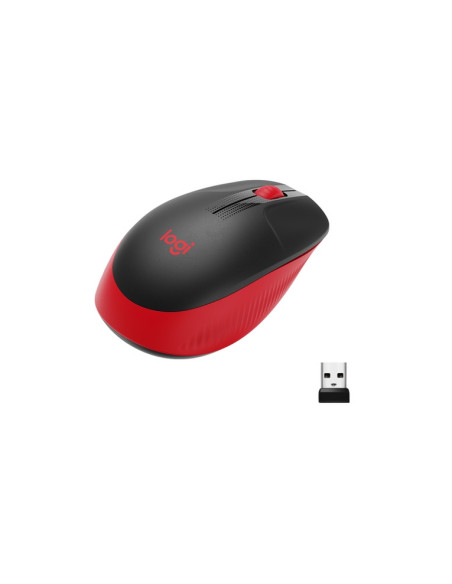 MOUSE LOGITECH "Wireless Mouse M190 " USB 1000 dpi 3 PULSANTI ROSSO 910-005908