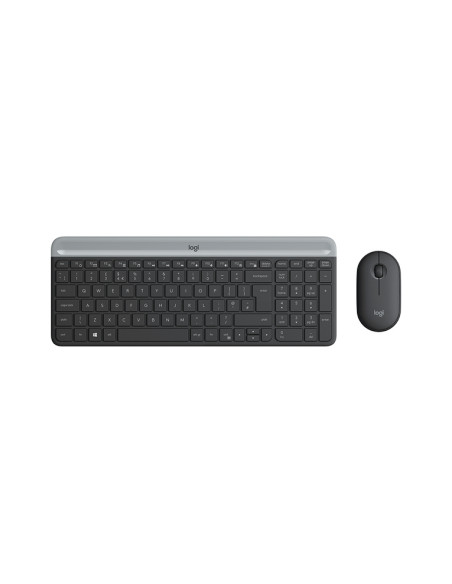 TASTIERA LOGITECH+MOUSE Wireless Desktop MK470 COMBO USB ULTRASOTTILI Colore GRAFITE 920-009196