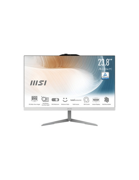ALL IN ONE MSI Modern AM242 12M-644IT 23,8" i5-1235U 8GB SSD512GB Tastiera Mouse W11 Bianco