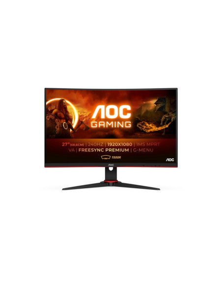 MONITOR AOC LED 27" Wide CURVED C27G2ZE/BK 1920x1080 0.5ms 300cd/mq 3.000:1(80.000.000:1) 2HDMI DP GAMING
