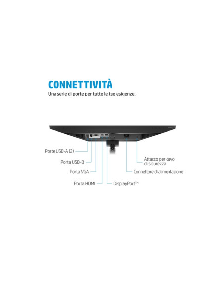 MONITOR HP LED 23.8" Wide E24mv 169L0AA IPS 1920x1080 5ms 250cd/m2 1000:1 (10.000.000:1) 2x2W MM WEBCAM PIVOT Reg.H VGA HDMI  DP